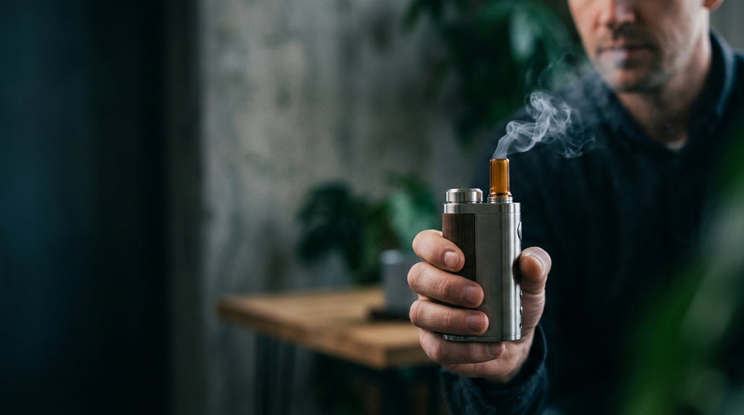 Mann Vape in der Hand