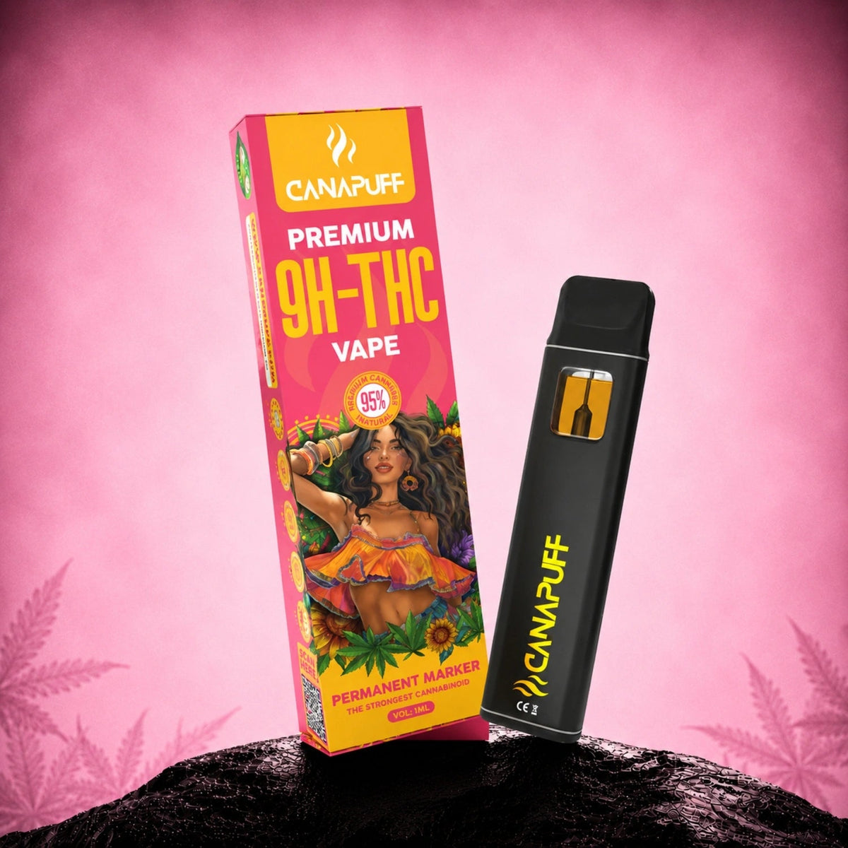 Canapuff 9H-THC Einweg Vape Permanent Marker 95 Prozent 1ml