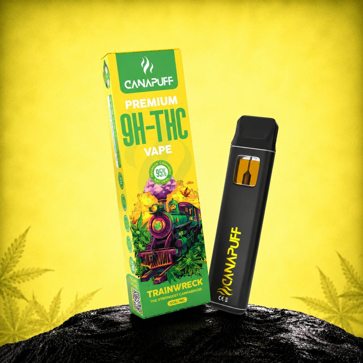 Canapuff 9H-THC Vape Trainwreck 95 Prozent 1ml Einweg-Pen