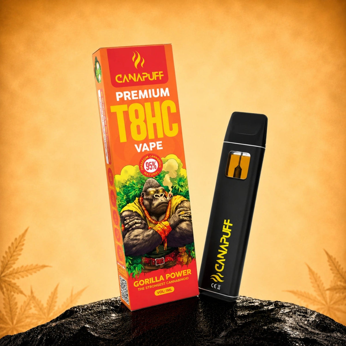 Canapuff T8HC Vape Pen Gorilla Power 95 Prozent 1ml Einweg Vaporizer