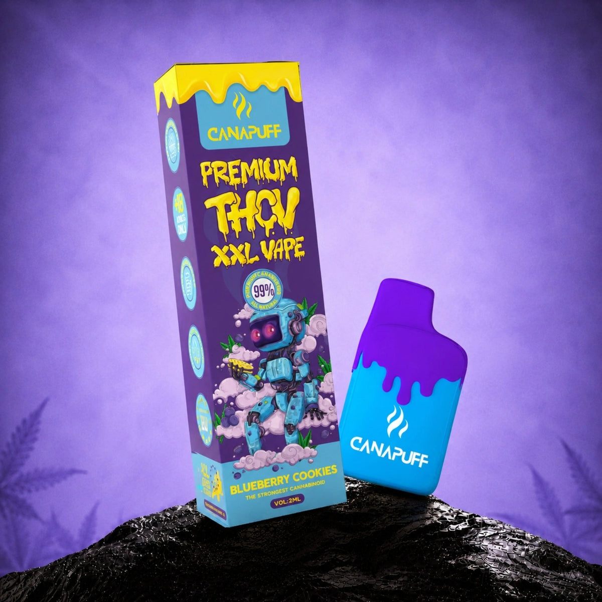 Canapuff THCv XXL Vape Blueberry Cookies 2ml Einweg-Pen