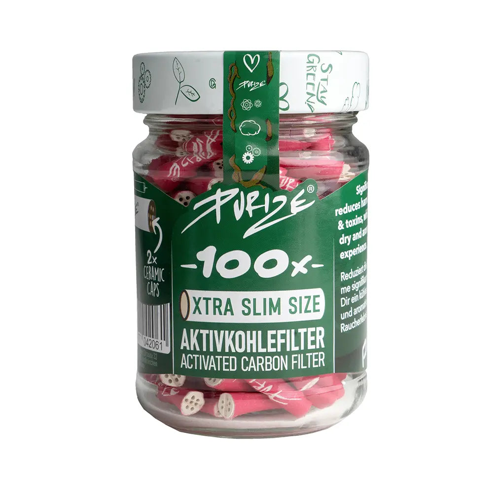 Purize Aktivkohlefilter 100 Stück glas