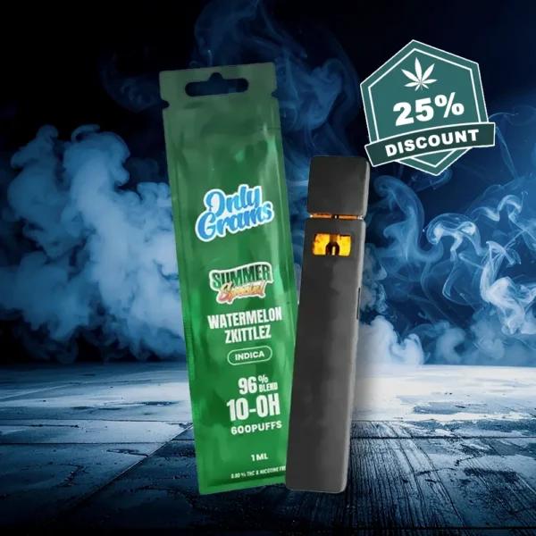 Only Grams 10-OH-HHC Vape Pen Watermelon Zkitllez
