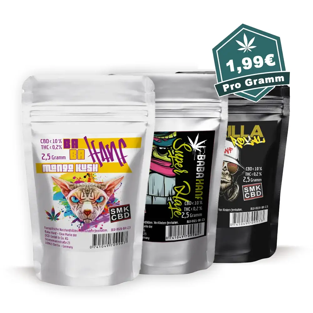 Baba Hanf Bundle 3 Sorten CBD Blueten